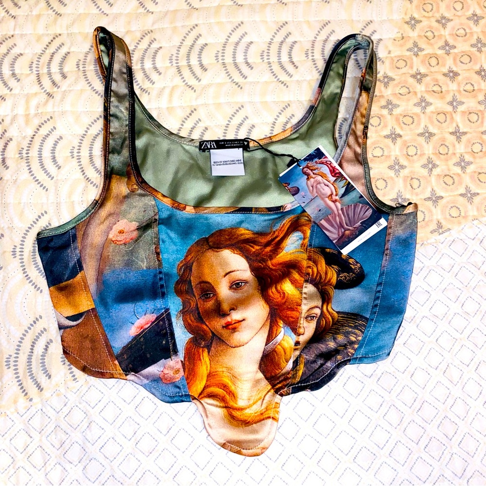 Zara Corset Top Birth of Venus